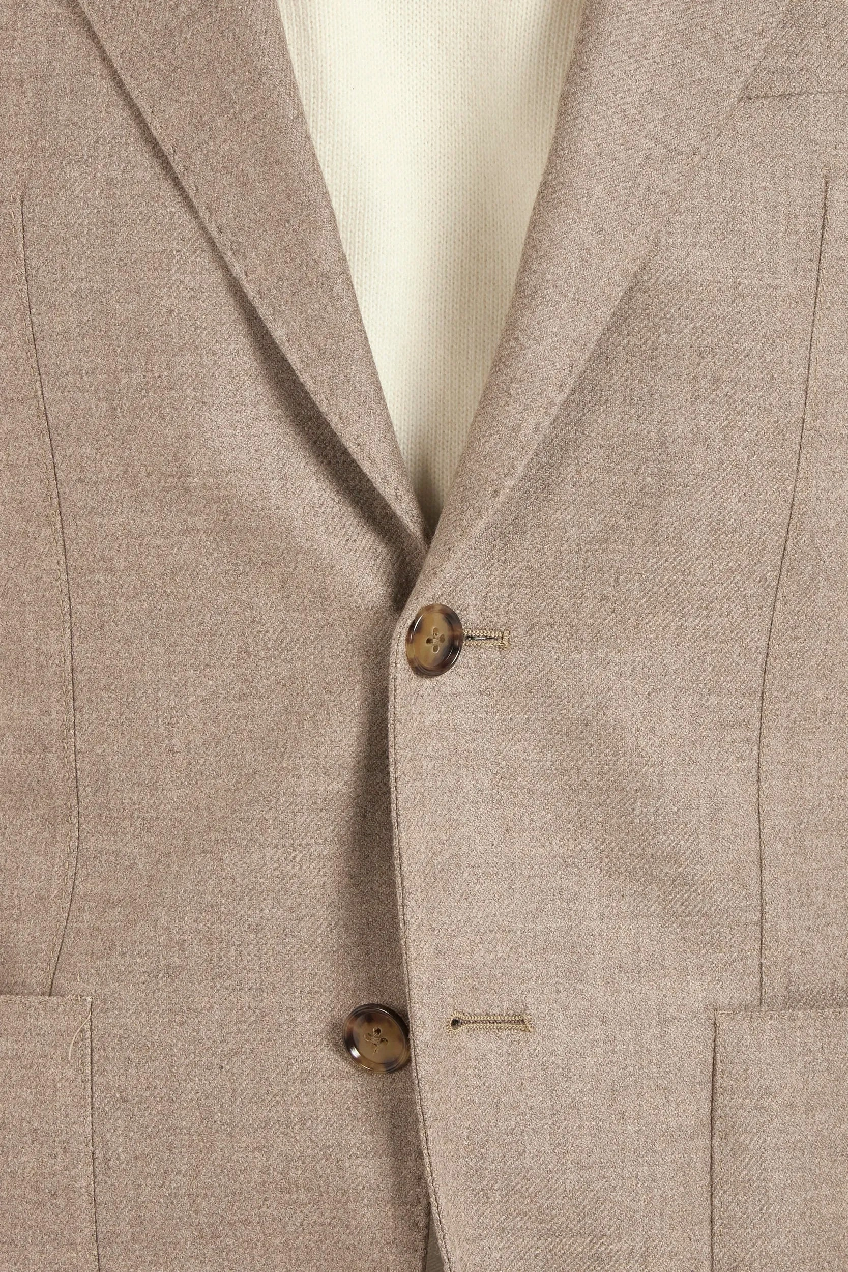 Taupe jacket in wool and cashmere - Made in Italy Daily Fit