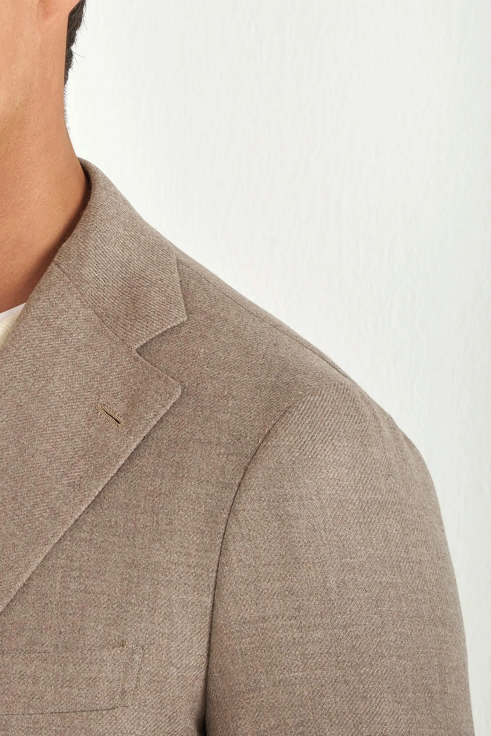 City Edge Taupe jacket in wool and cashmere - Made in Italy