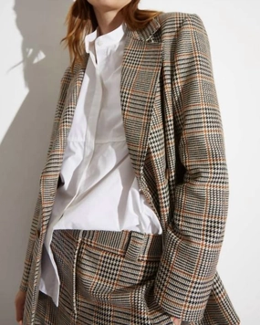 Taylor Oversized Blazer in Houndstooth Plaid | Houndstooth Plaid Waterproof gear