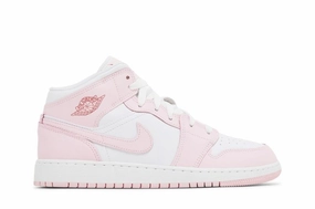 Night Hike Eco friendly materials Jordan 1 Mid Pink Foam Fire Red (GS)