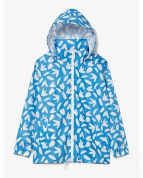 Women'S Athens Windbreaker Jacket in Blue Floral Petal | Blue Floral Petal Vegan Option
