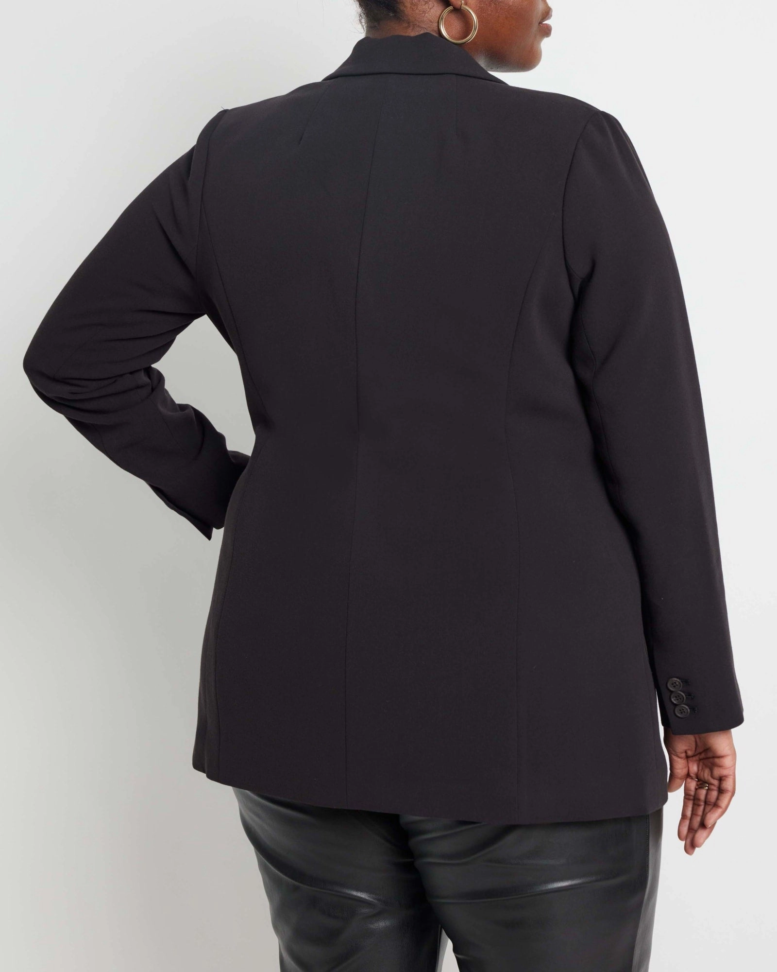 The 365 Suit Long Tailored Blazer- Black | Black Jump Individual-sports