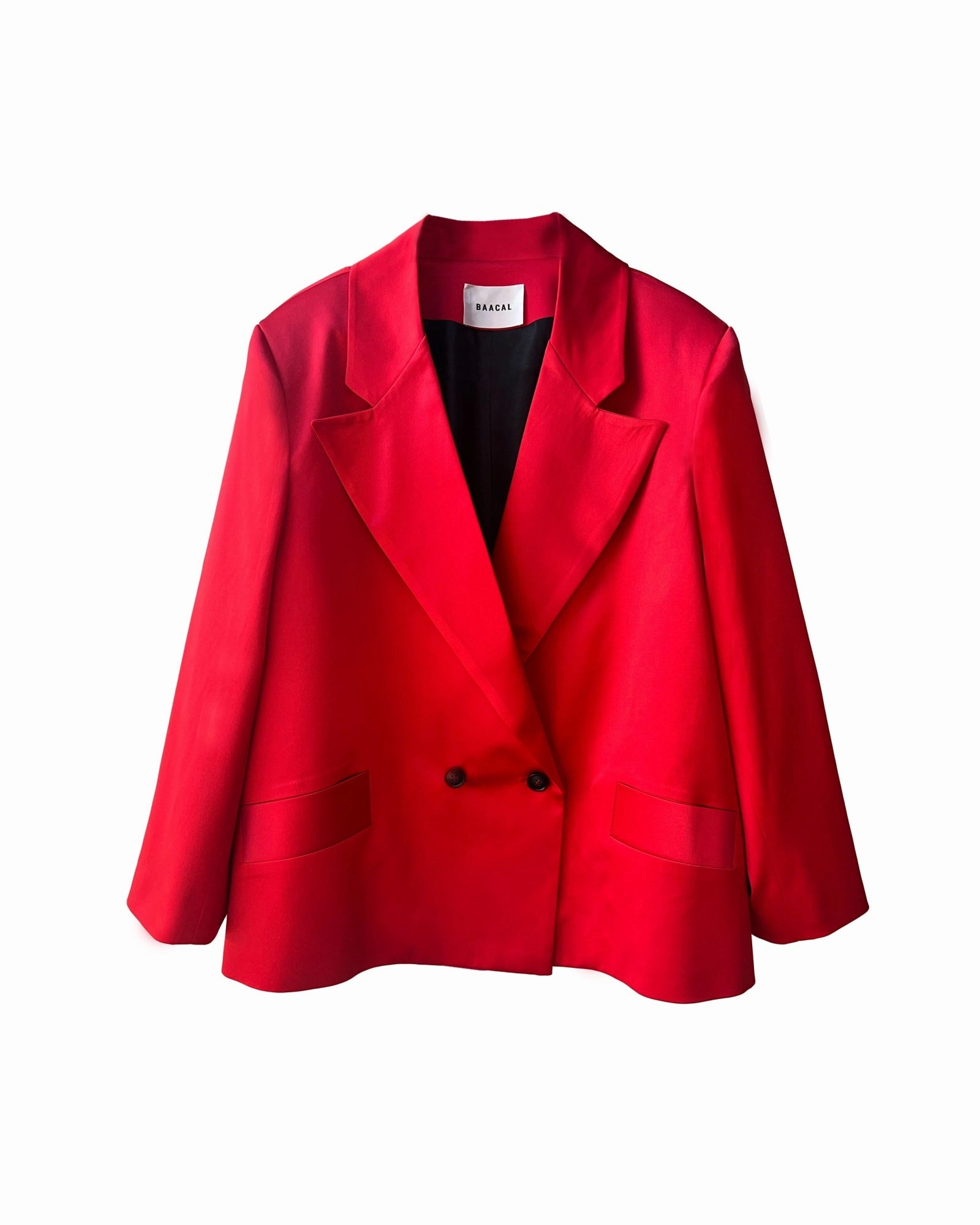 The Lexi Satin Blazer - Red | Red Eco Friendly Material