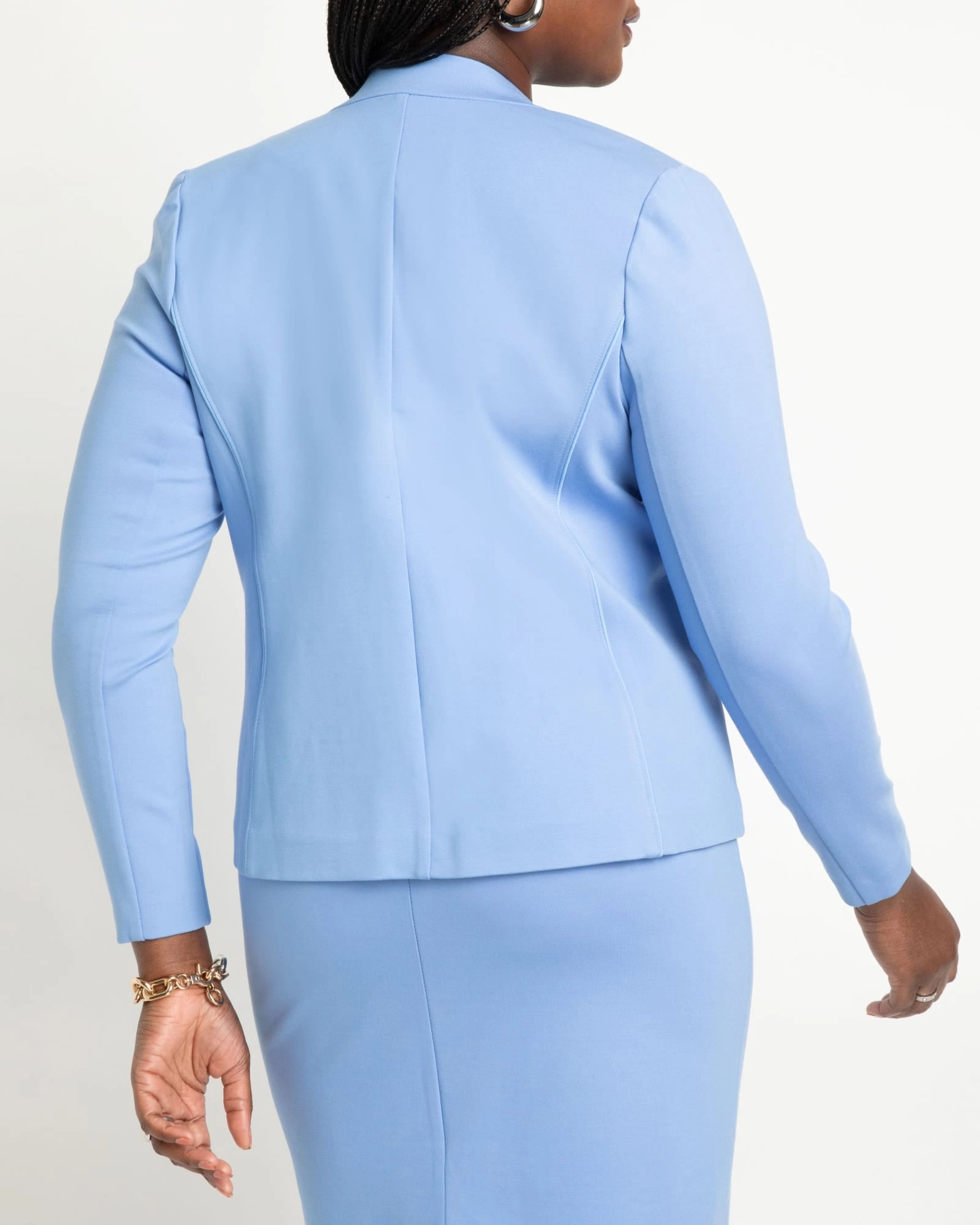 The Ultimate Stretch Suit Blazer | Cornflower Blue Office Look