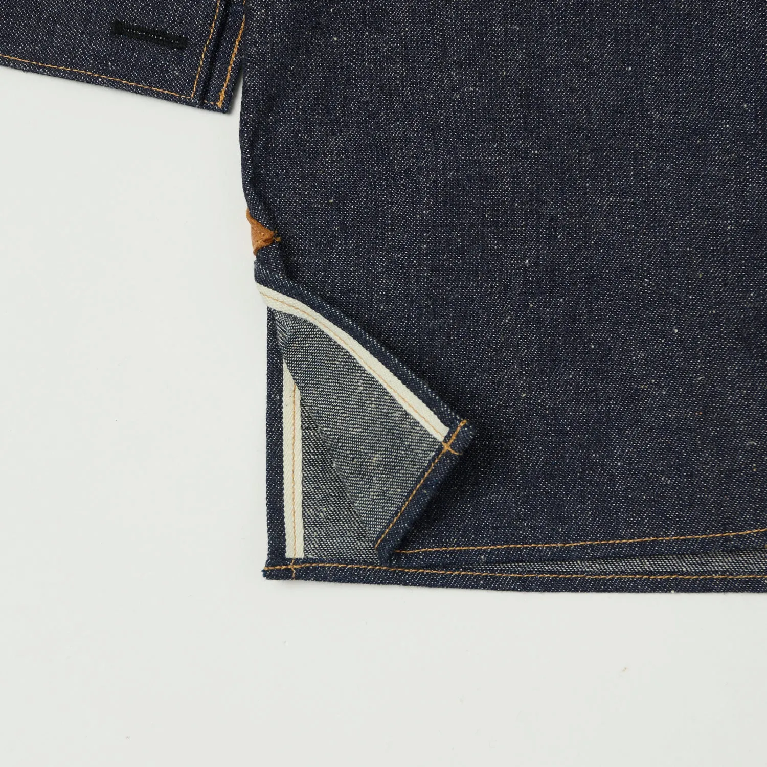 Warehouse & Co 2213 'Greenebaum' 1880s Heavy Leather Bound Jacket - Indigo Denim All Day Fit Packable Feature