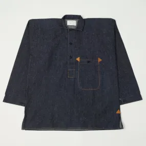 Stretch Panels Multi Layer Option Warehouse & Co 2213 'Greenebaum' 1880s Heavy Leather Bound Jacket - Indigo Denim