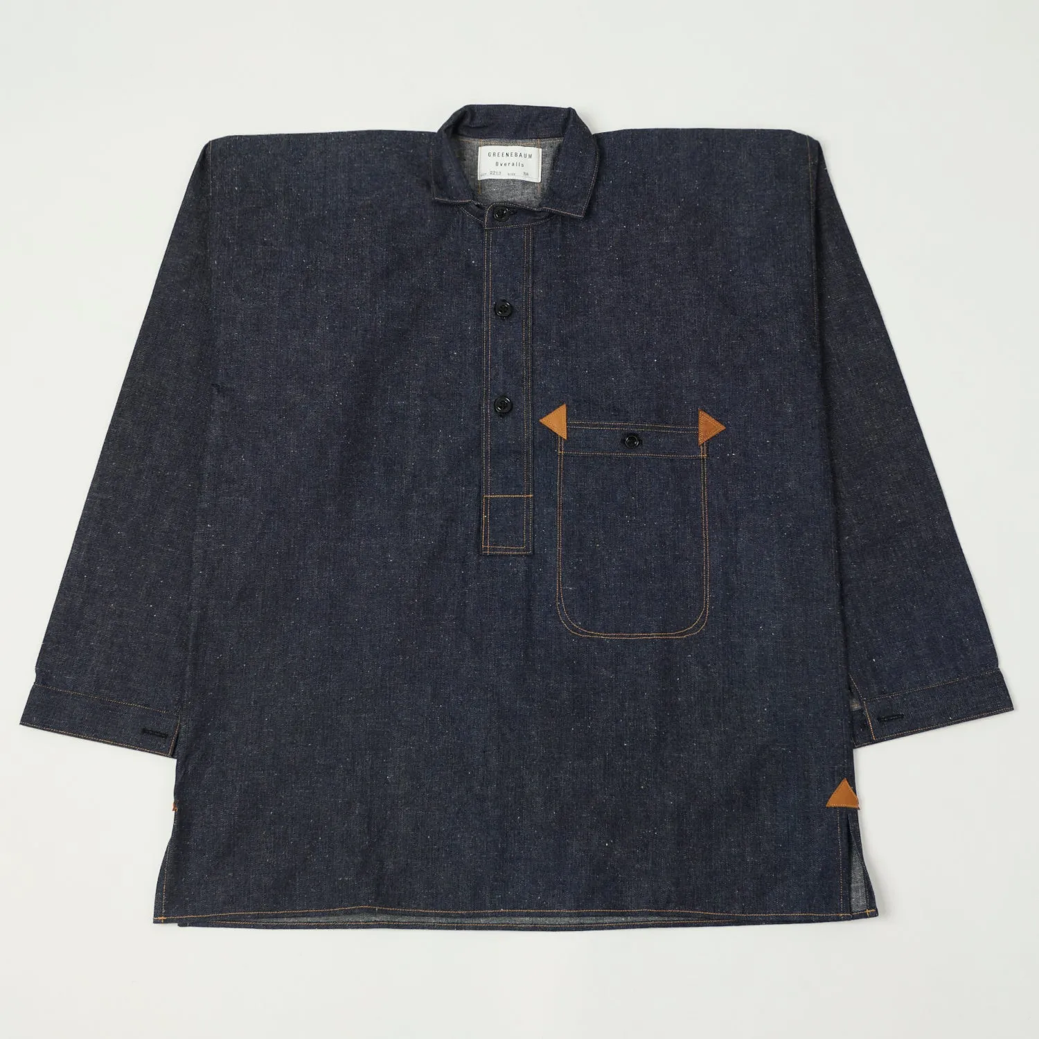 Stretch Panels Multi Layer Option Warehouse & Co 2213 'Greenebaum' 1880s Heavy Leather Bound Jacket - Indigo Denim