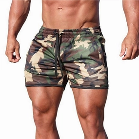 Comfy Look Casual Vibe West Louis? Summer Fitness Workout Shorts with Breathable Mesh