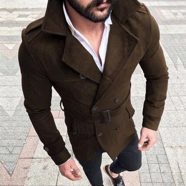 NonBulkyFit West Louis? Trench Reefer Double Breasted Peacoat