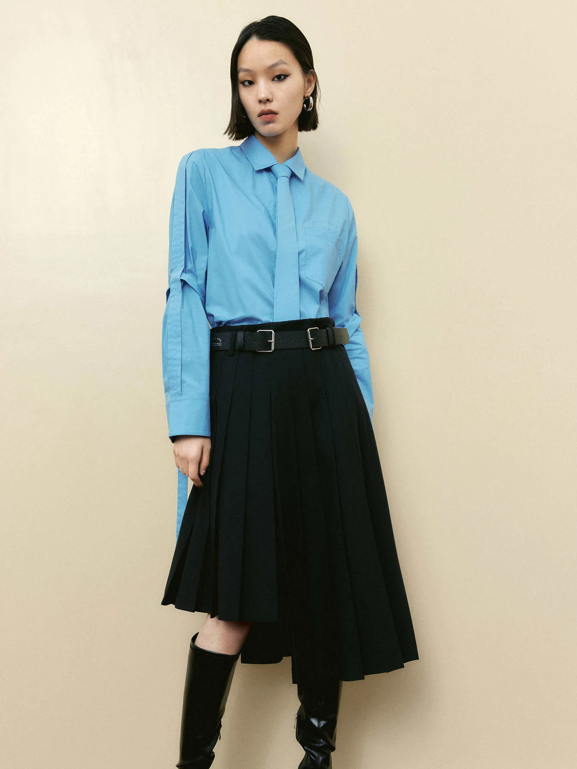 Tie Details Shirt Perfect Layer Outerwear Companion