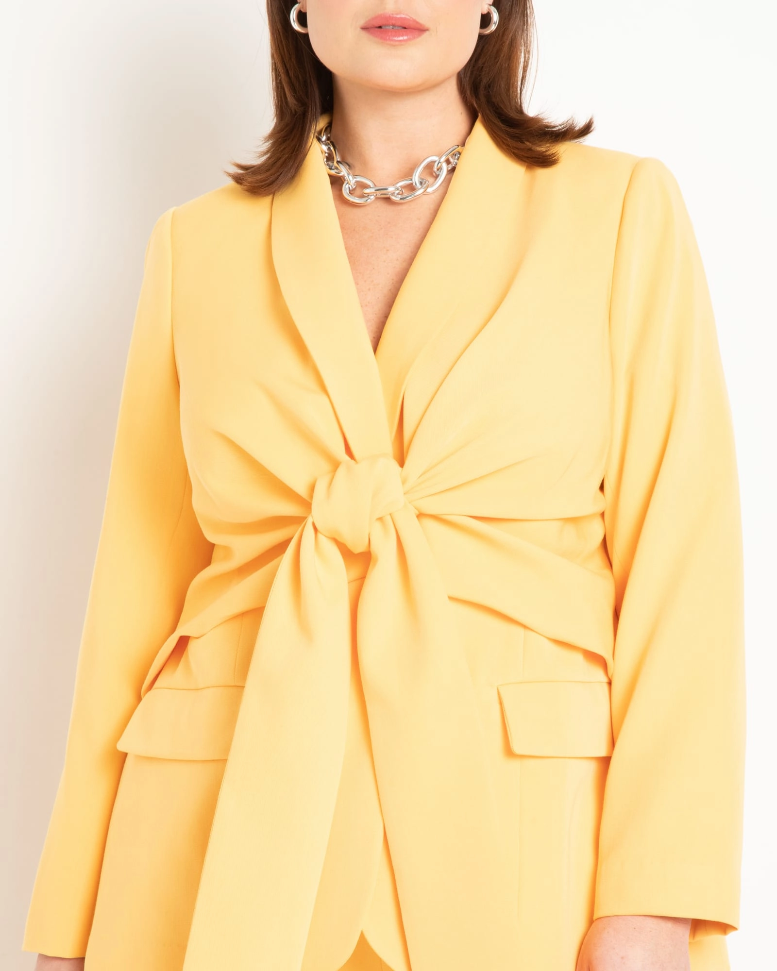 Tie Waist Blazer with Shawl Lapel | Amber Legacy Respect