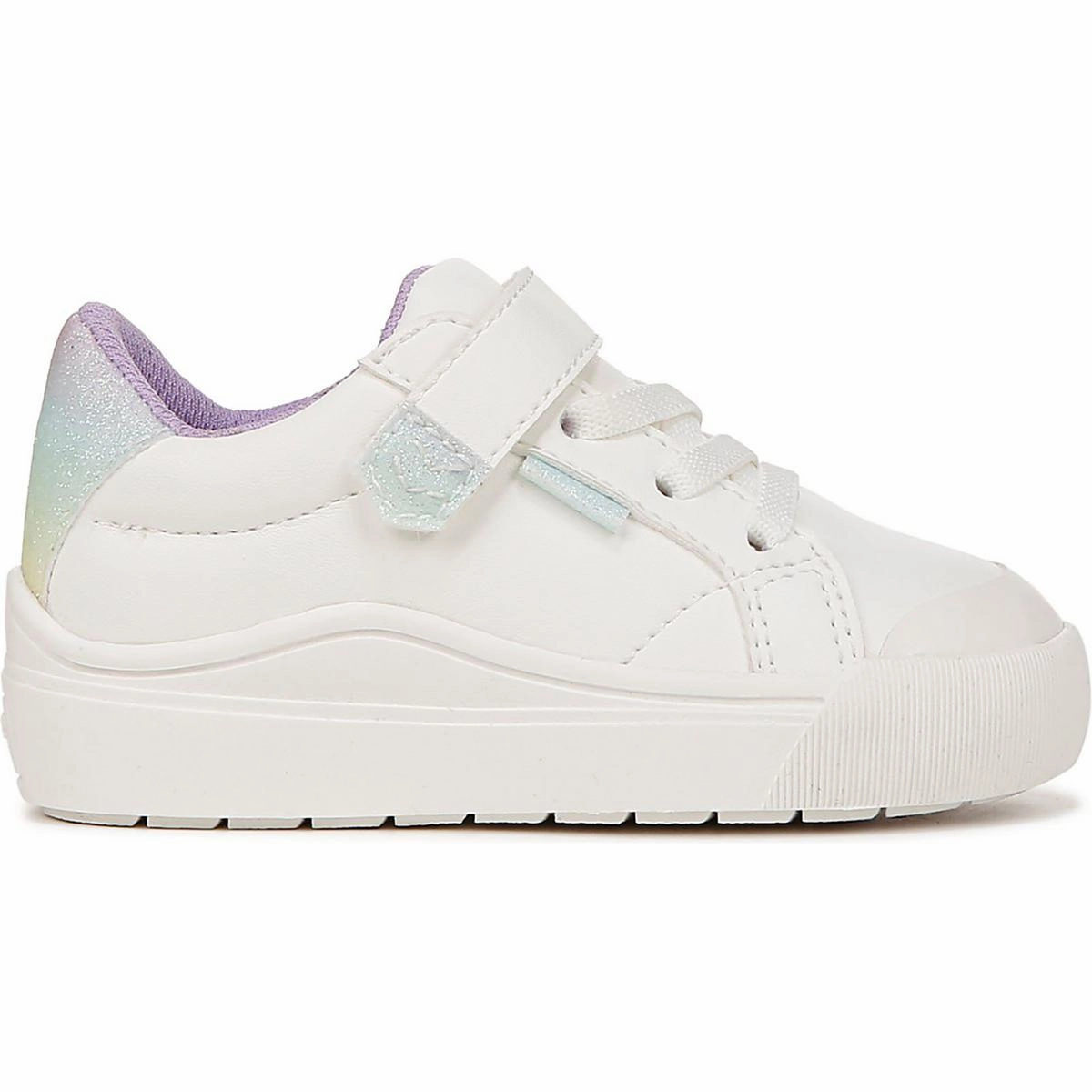 Time Off Toddler Girls Faux Leather Adjustable Slip On Shoes synthetic leather