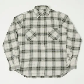 Multi Functional Pockets Matte Finish Hartford 'Pocket' Flannel Check Shirt - Green Check