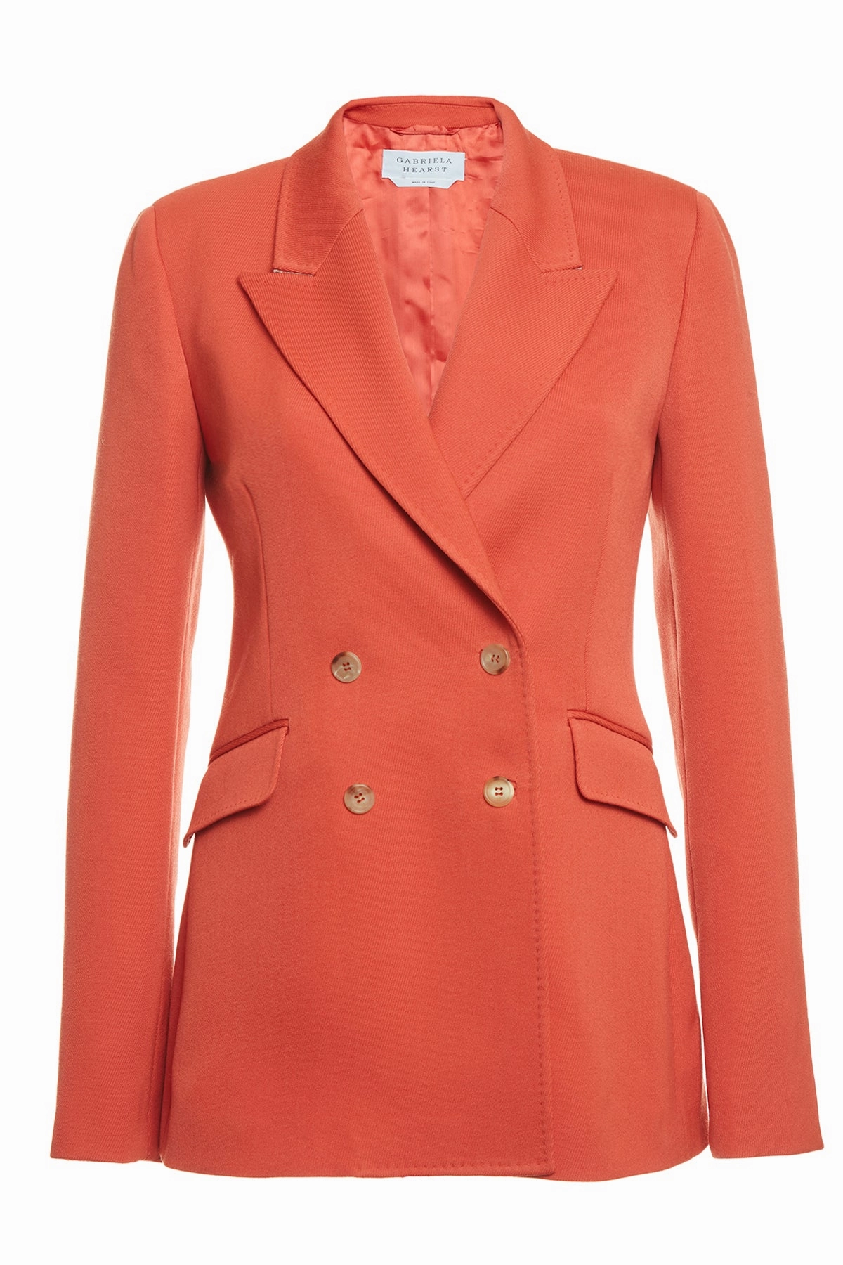 Stephanie Blazer in Spice Virgin Wool Sleek Look
