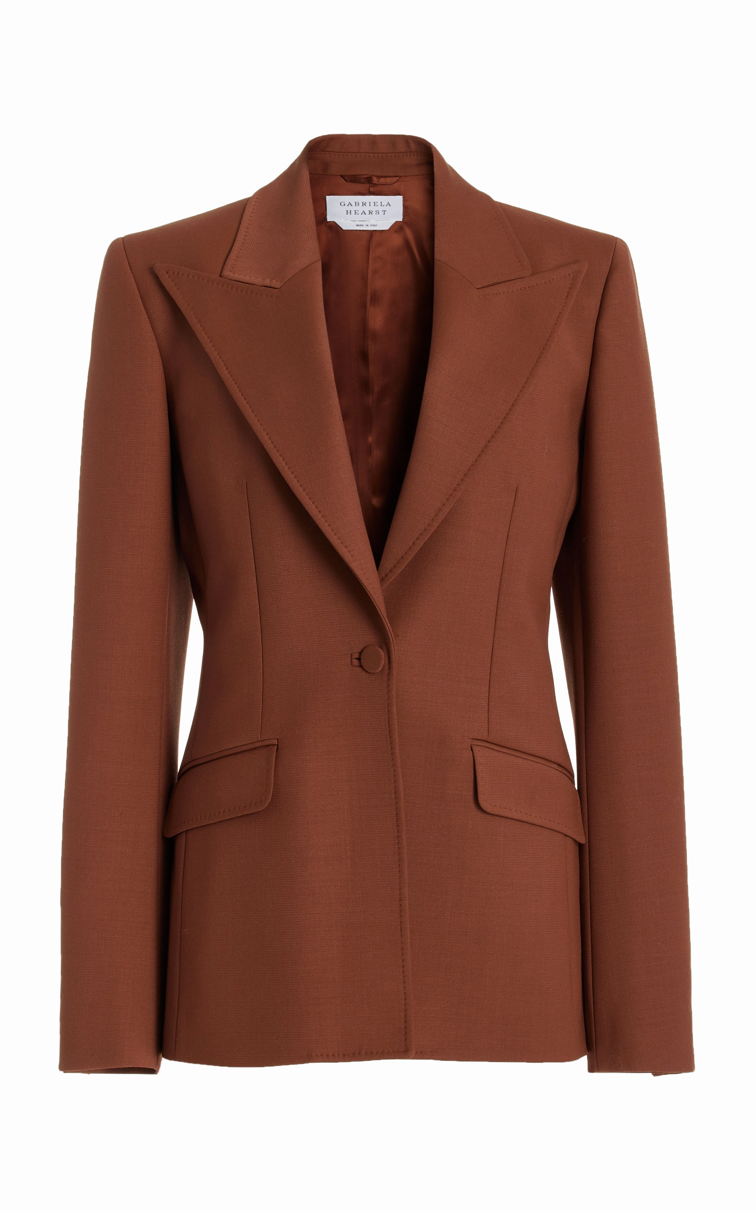 Flattering Design Wear Adaptive Fit Technology Leiva Blazer in Cognac Sportswear Wool
