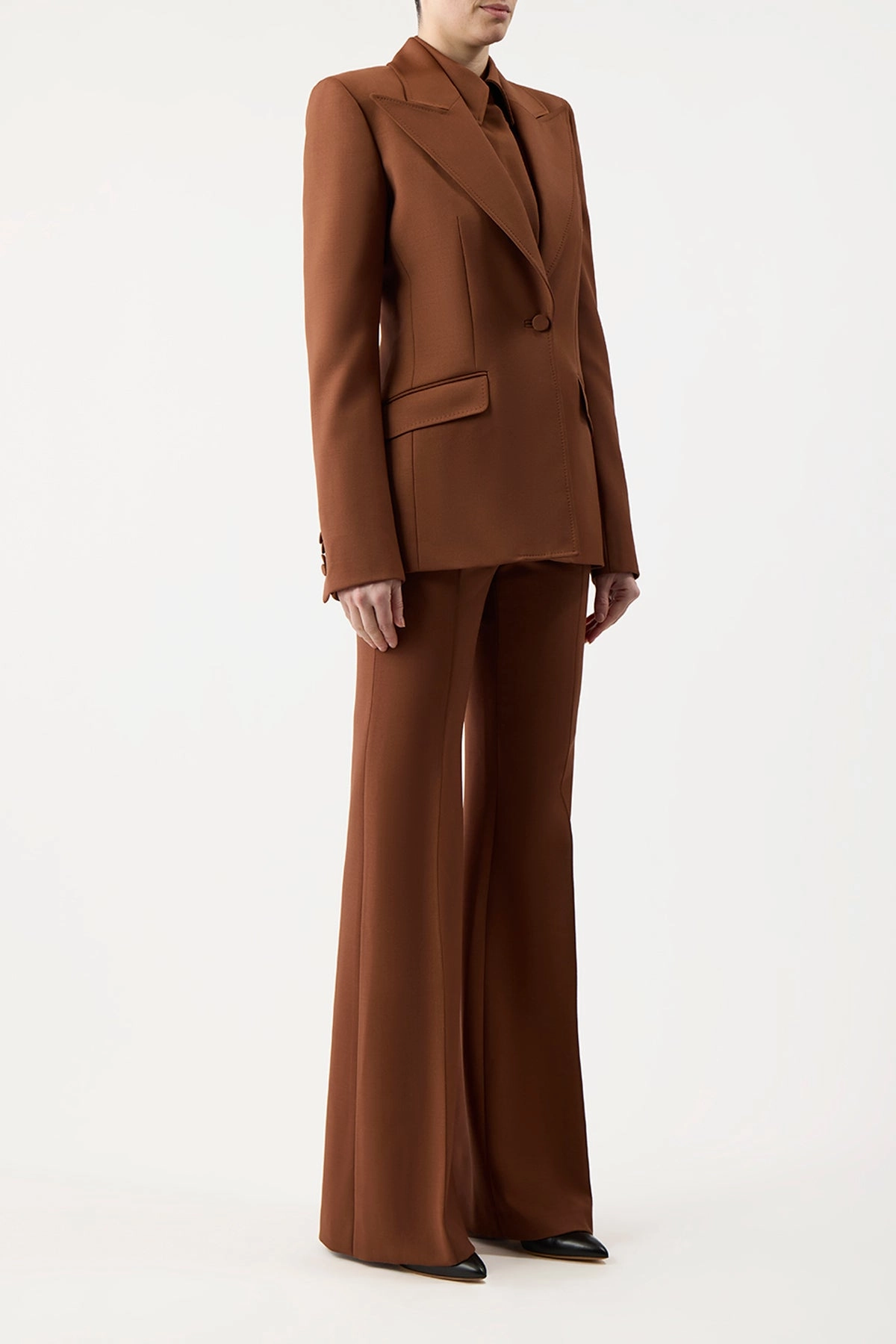 Leiva Blazer in Cognac Sportswear Wool All-Season Fit Workwear Essential