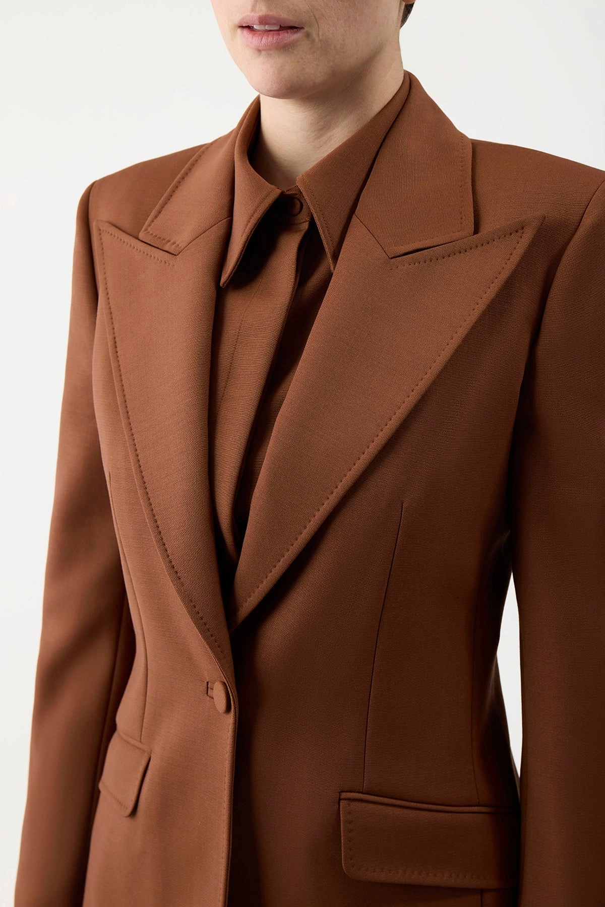 Comfortable Design Comfortable Business Leiva Blazer in Cognac Sportswear Wool