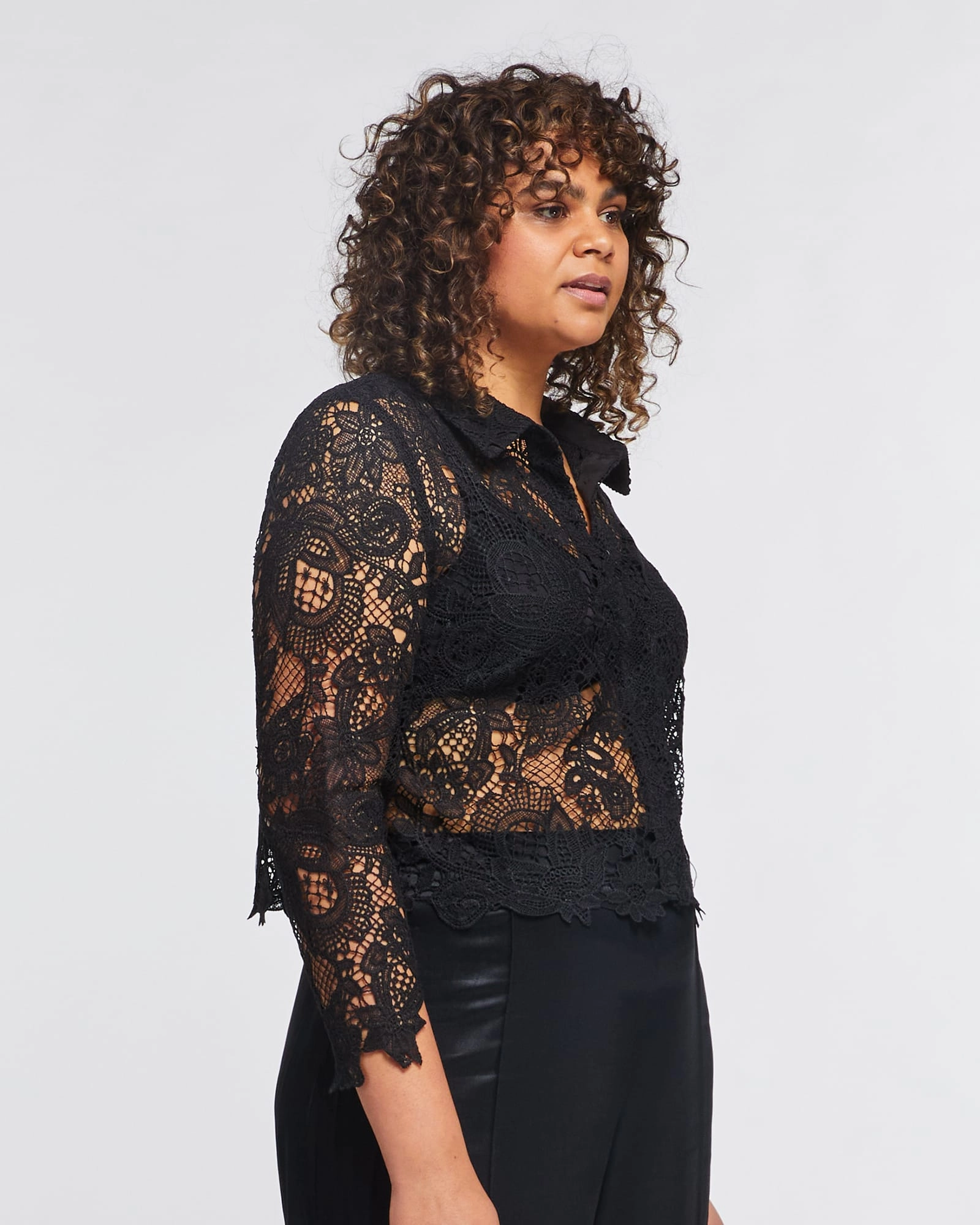 Joanna Lace Jacket | Black Durable piece performance day