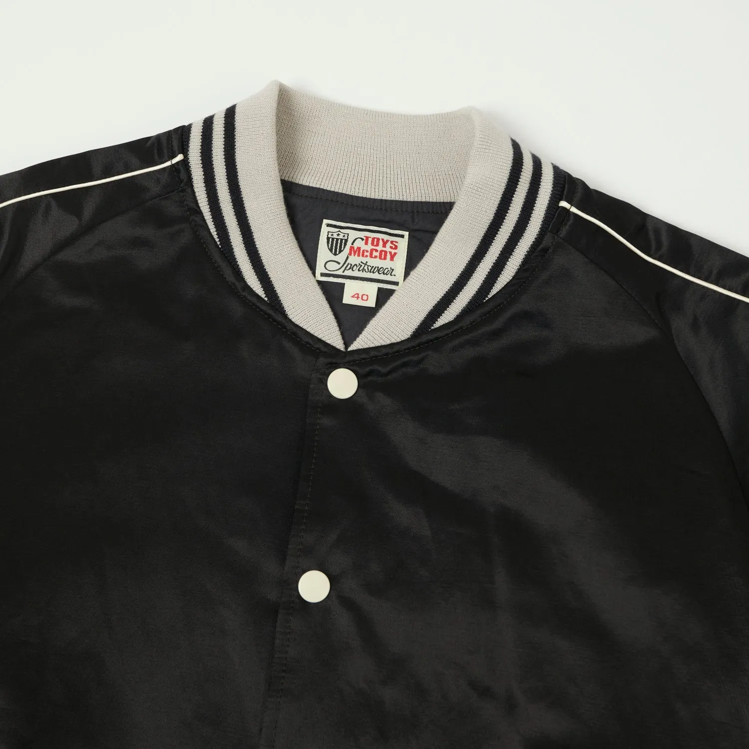 Waist String TOYS McCOY Cotton/Rayon Sateen Tour Jacket - Black