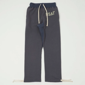 Breathable Sole TOYS McCOY 'USAF' Heavyweight Sweatpants - Navy Grey