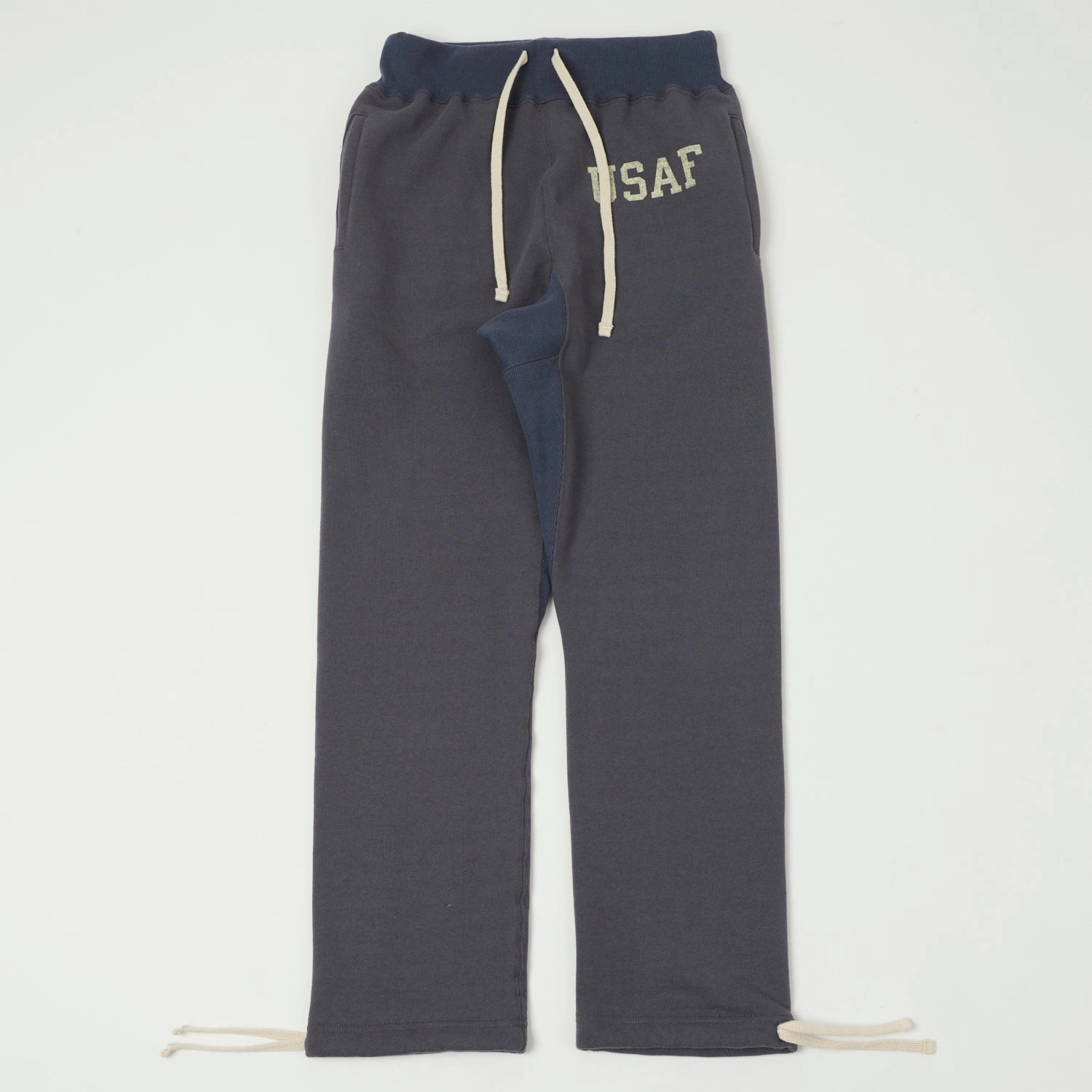 Breathable Sole TOYS McCOY 'USAF' Heavyweight Sweatpants - Navy Grey