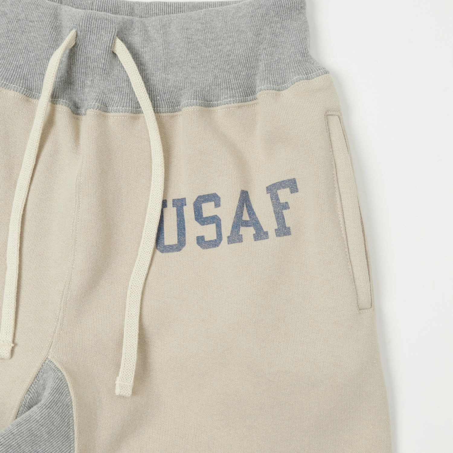TOYS McCOY 'USAF' Heavyweight Sweatpants - Sand Breathable Upper Abrasion Free Zippers