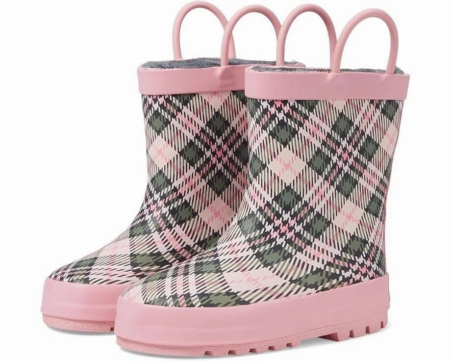 Western Chief Precious 24106276P Kid Pink Plaid Waterproof Rain Boot JOBB1651 Rock Star