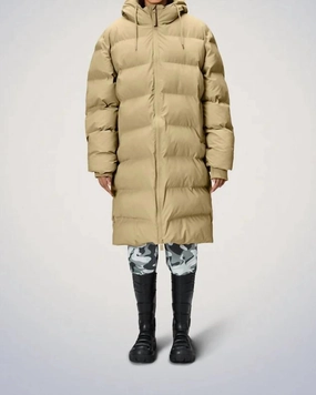 Layered Wear Shaving-cream Alta Long Puffer Jacket in Sand | Sand