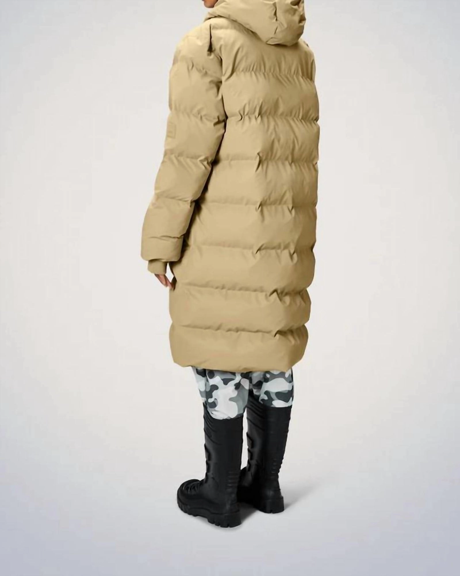 Culture suitable for beauty pageants Alta Long Puffer Jacket in Sand | Sand