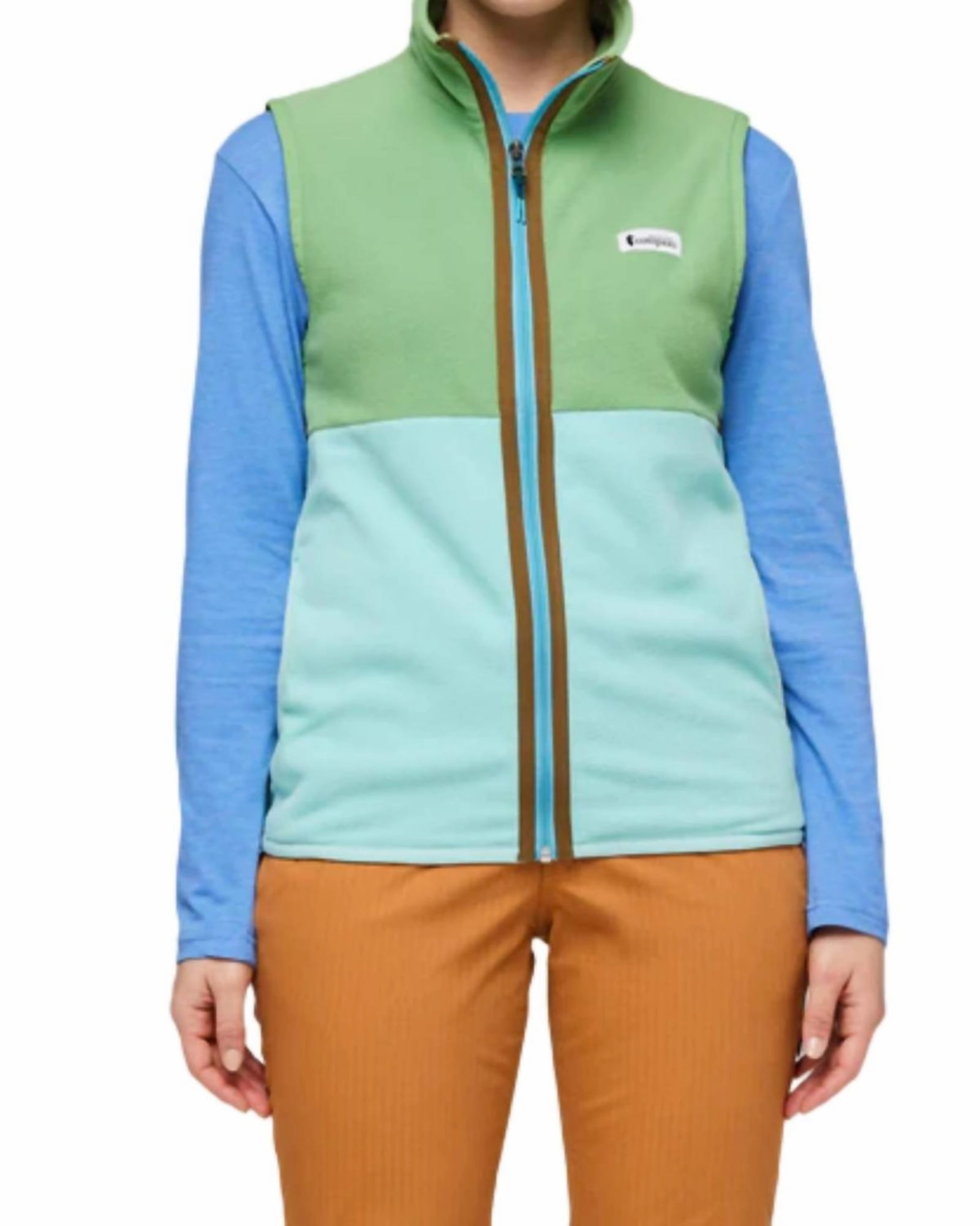 Modern Tailoring Amado Fleece Vest in Kelp/Sea Glass | Kelp/Sea Glass