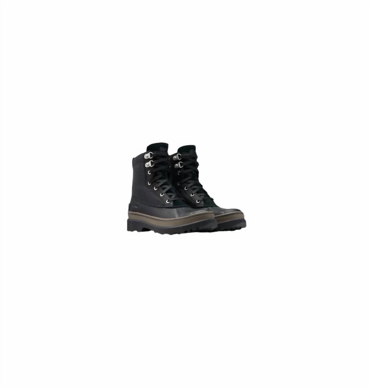 Textured Heels Wedding Day Heels Men's Caribou Storm Waterproof Fashion Boots In Black, Mud