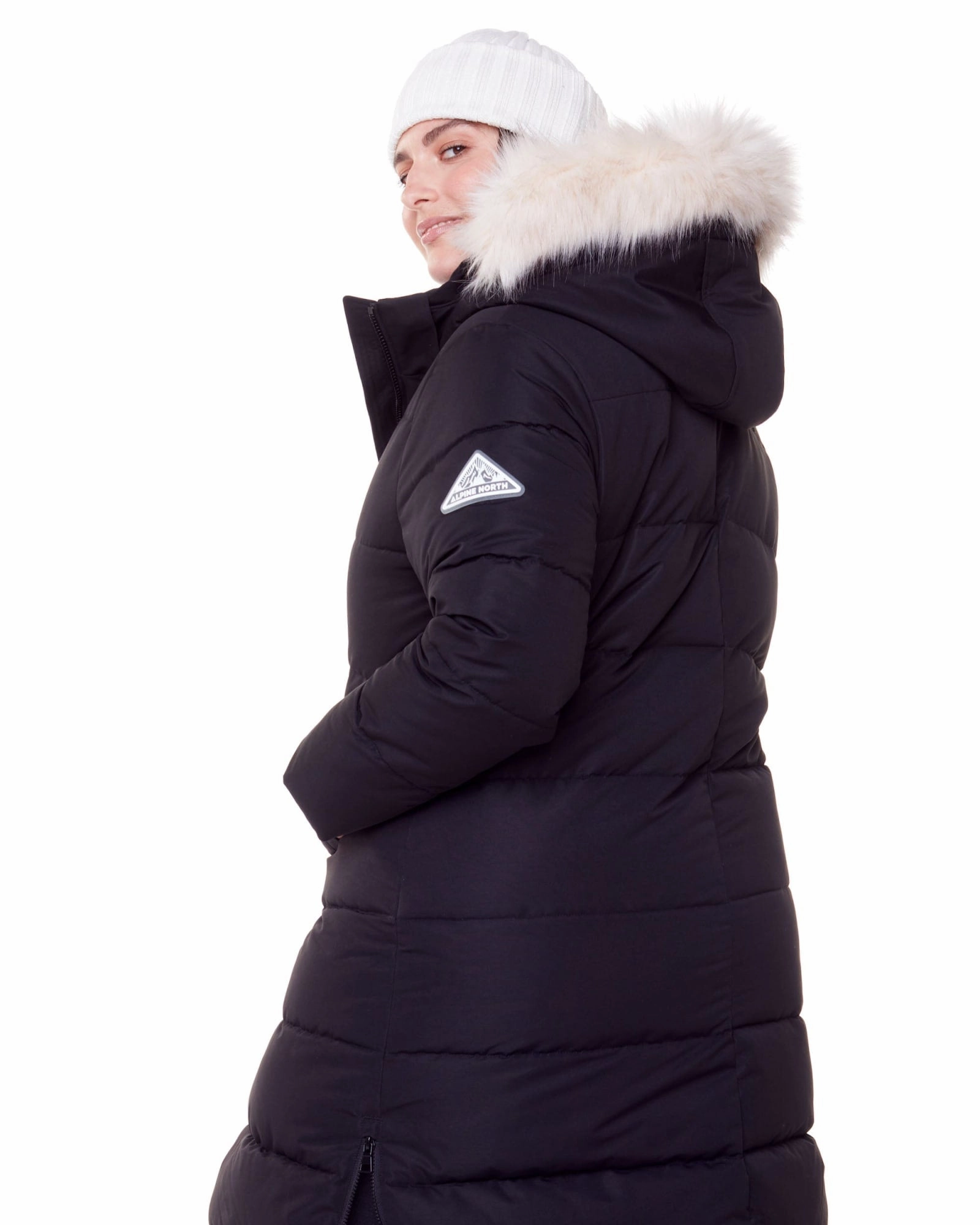 Vegan Down  Ultra Long Length Parka | Black Breathable Mesh Panels New Arrival