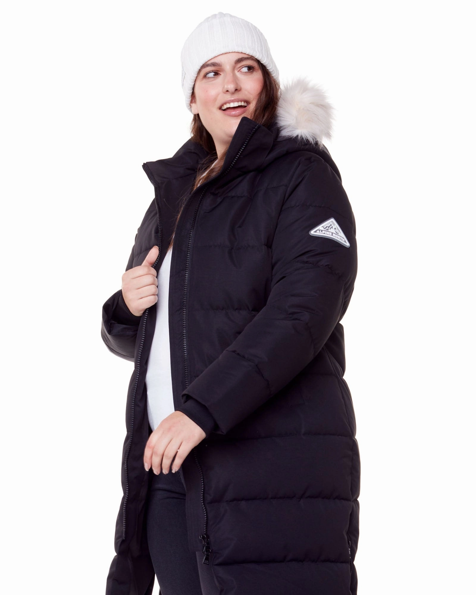 Vegan Down  Ultra Long Length Parka | Black Continue
