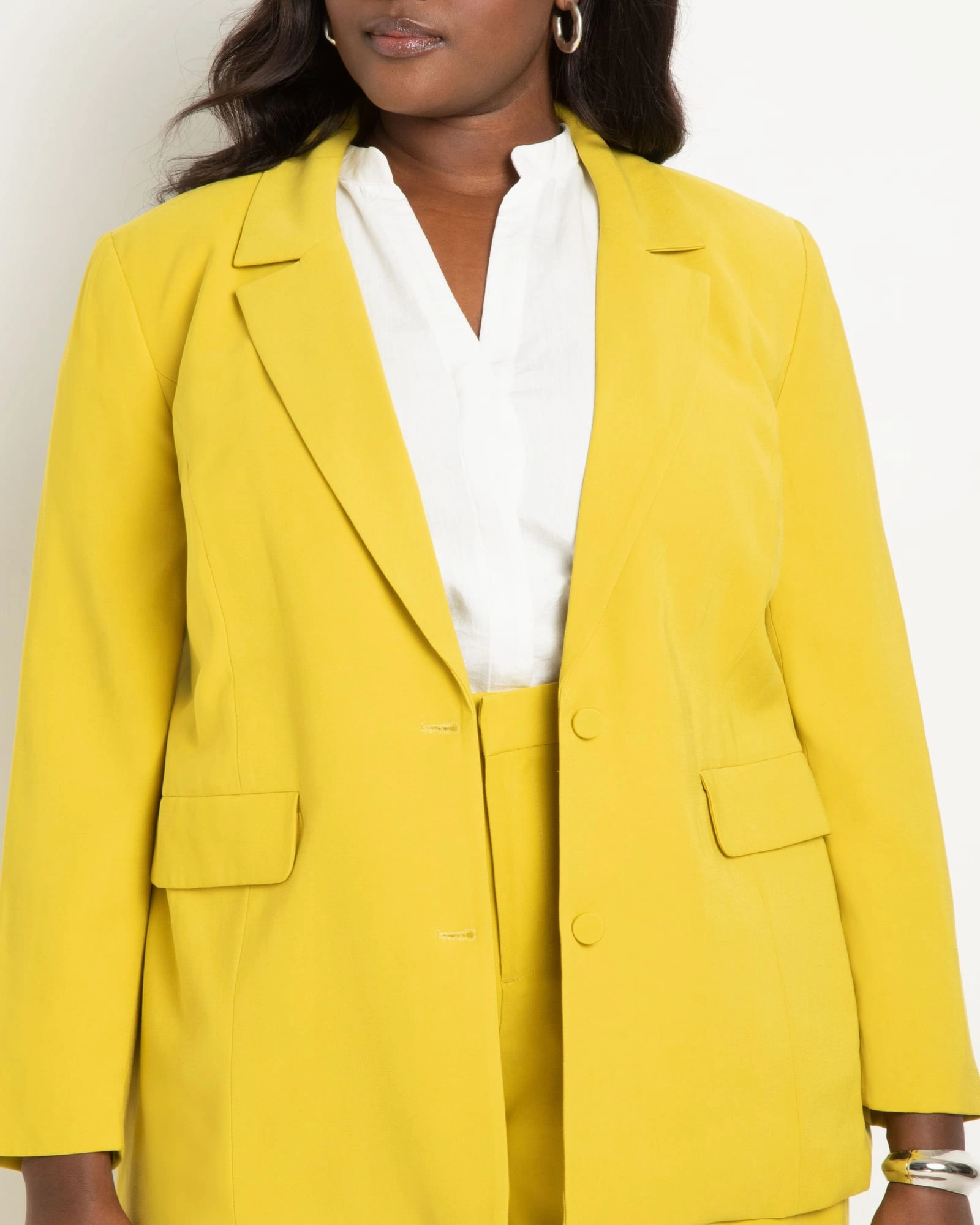 Two Button Blazer | Antique Moss indoor gathering Sleek Finish