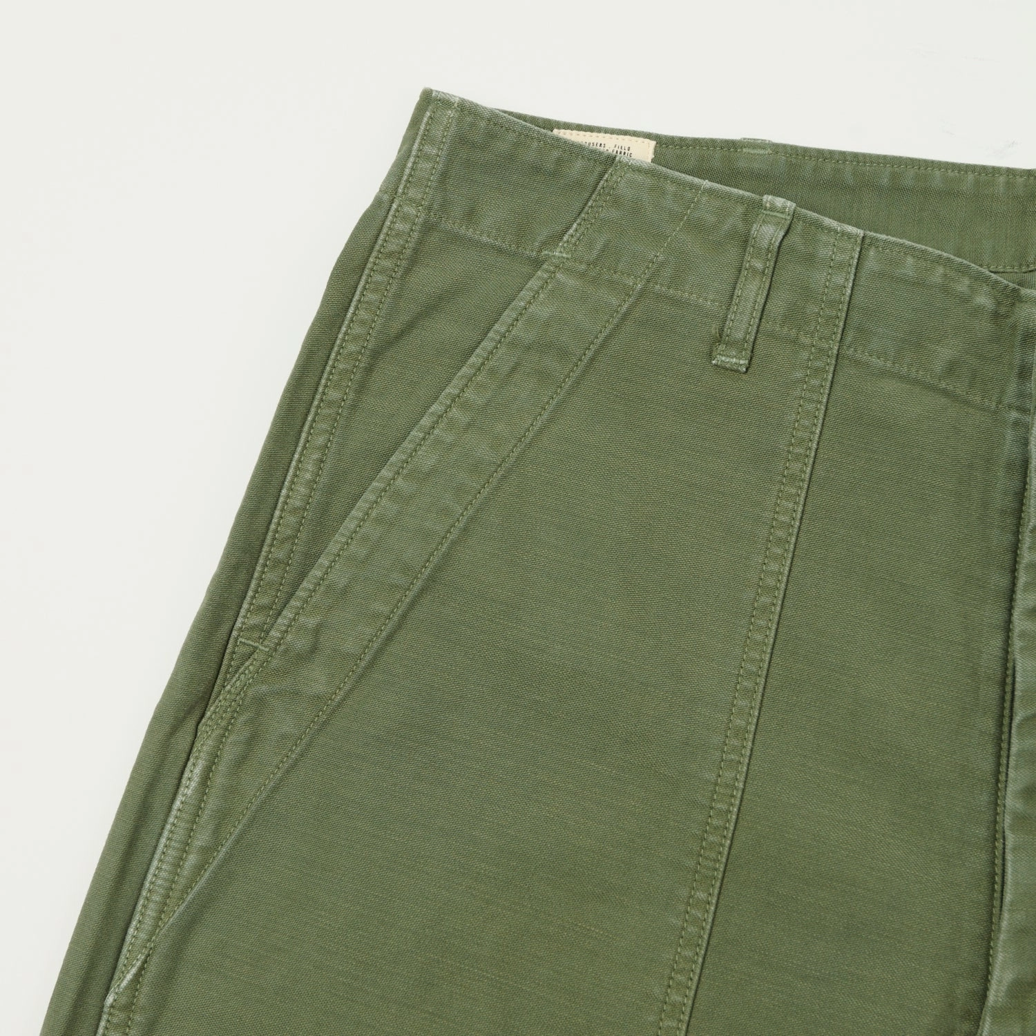 Full Count 1992 OG107 Utility Trouser - OD Green ArticulatedJoints Clean Lines