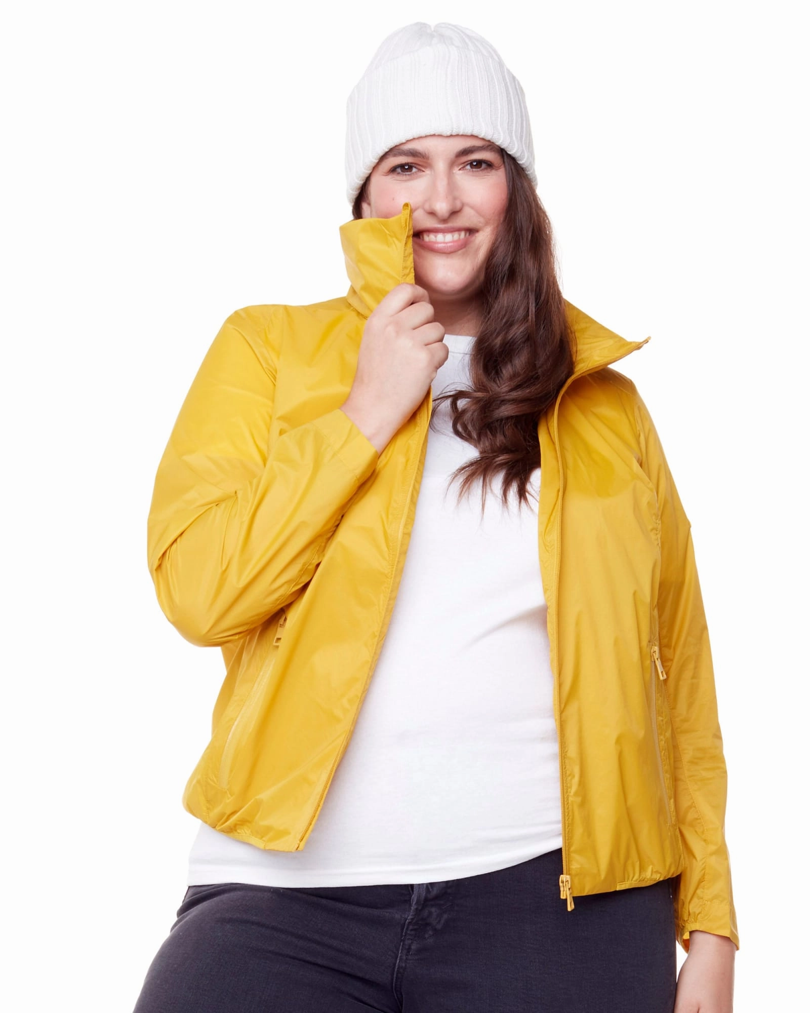 Ultralight Windshell Jacket | Yellow Camping Trip Expandable Sleeve Cuffs
