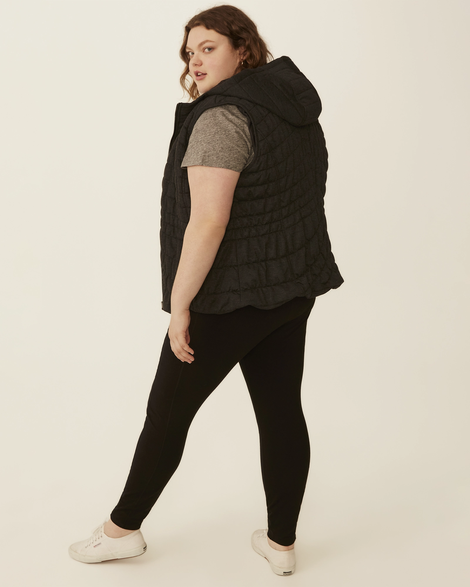 New Arrival Frances Quilted Puffer Vest | Charcoal Grey