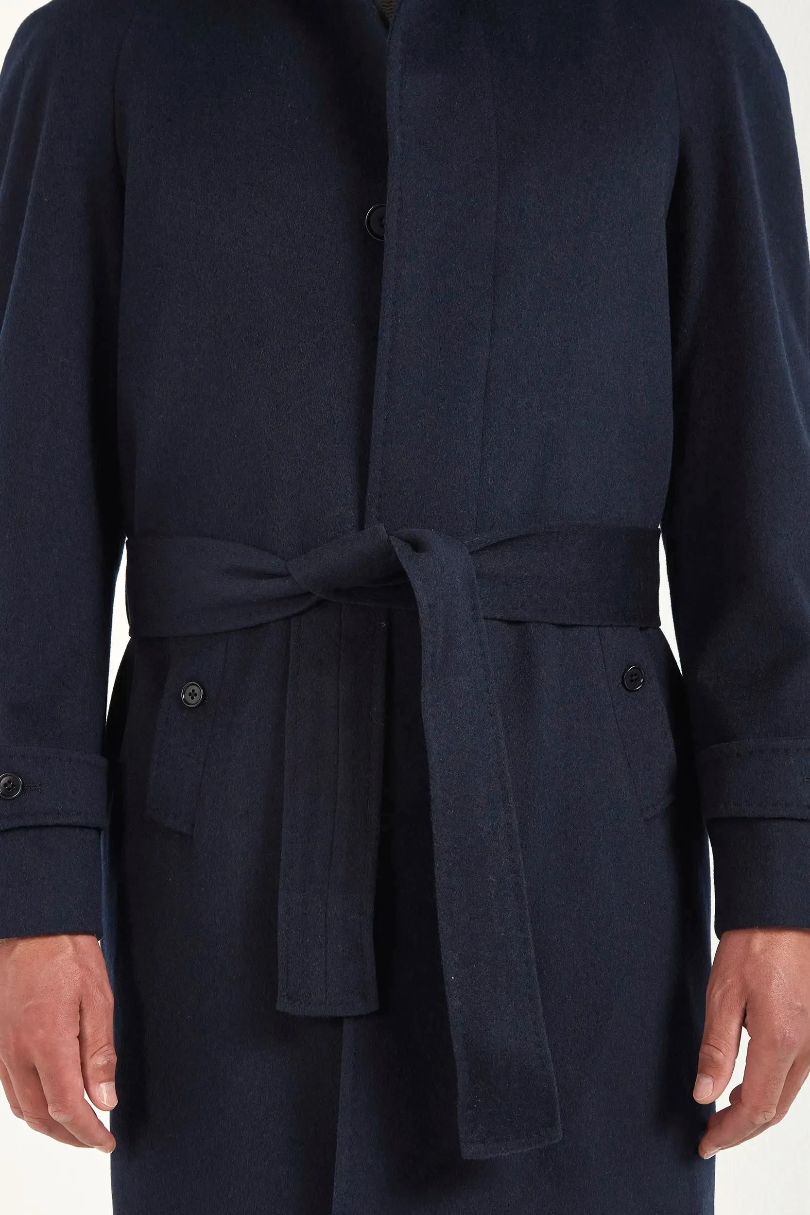 Minimal Daily Fit Blue raglan coat ?C Made in Italy