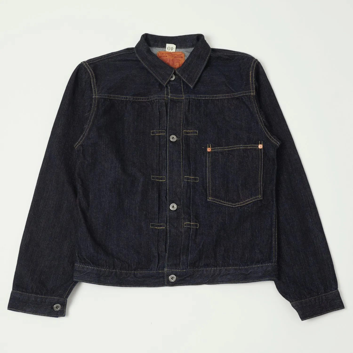 Freewheelers & Co The Vanishing West 506XX '1944-45' Type-I Denim Jacket - One Wash Drop Tail Hem