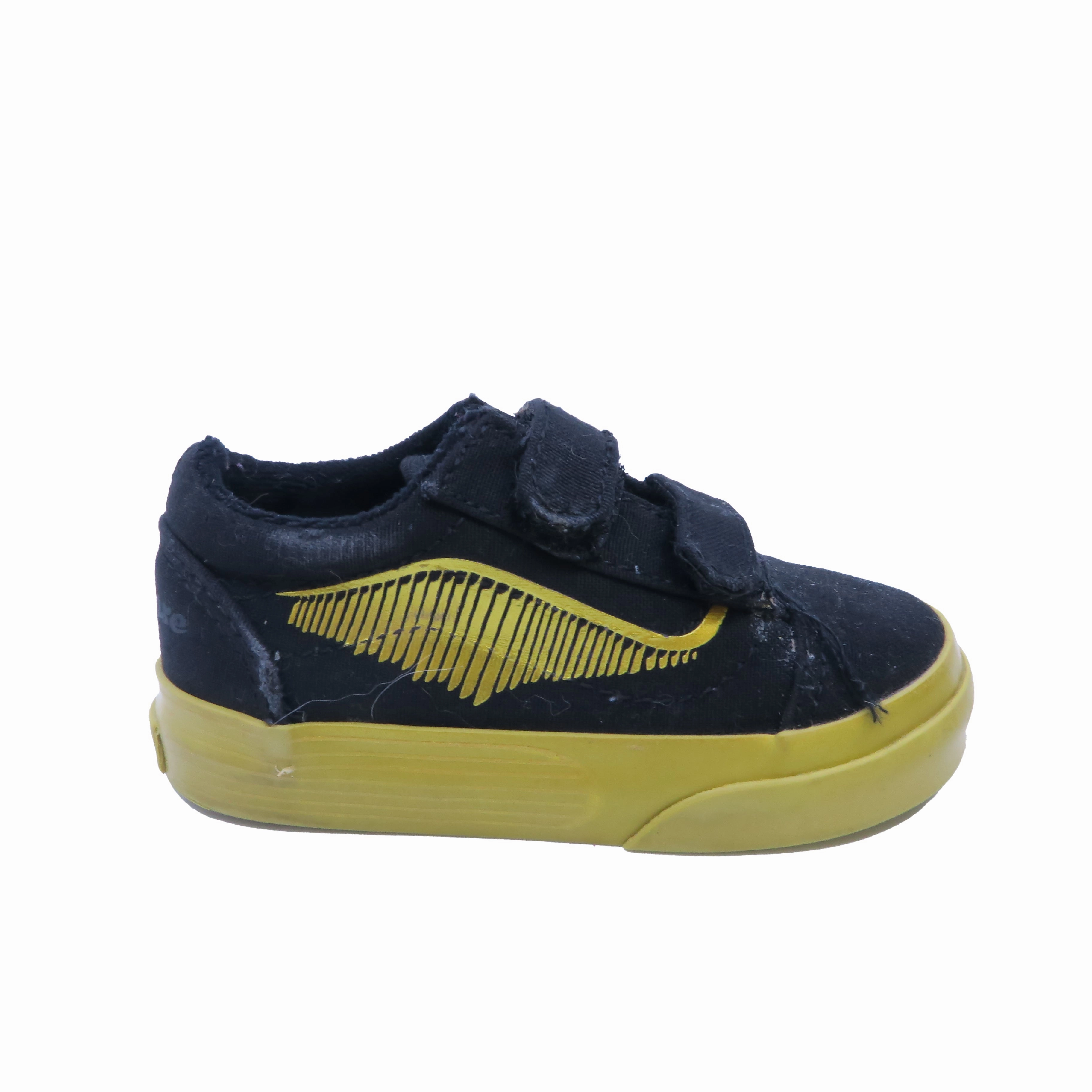 Vans Boys Black | "Golden Snitch" Sneakers Foam Midsole Cushioning River Walk
