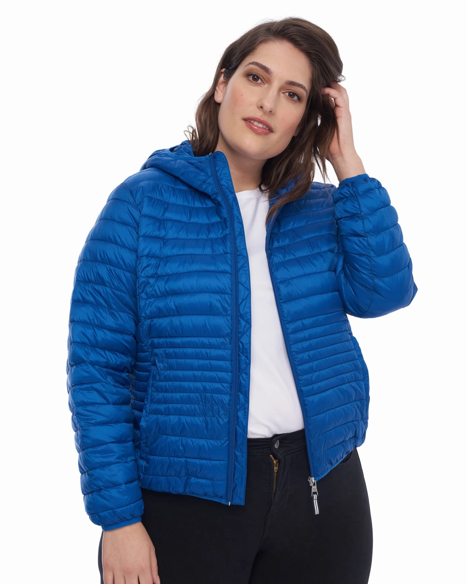 Vegan Down Lightweight Packable Puffer | Cobalt suitable for city tours Expose