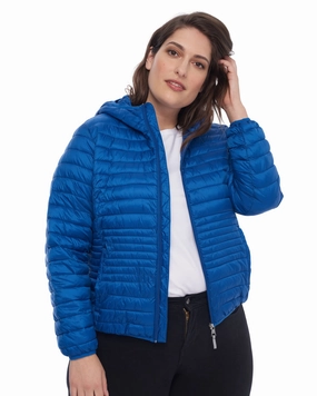 Vegan Down Lightweight Packable Puffer | Cobalt suitable for city tours Expose