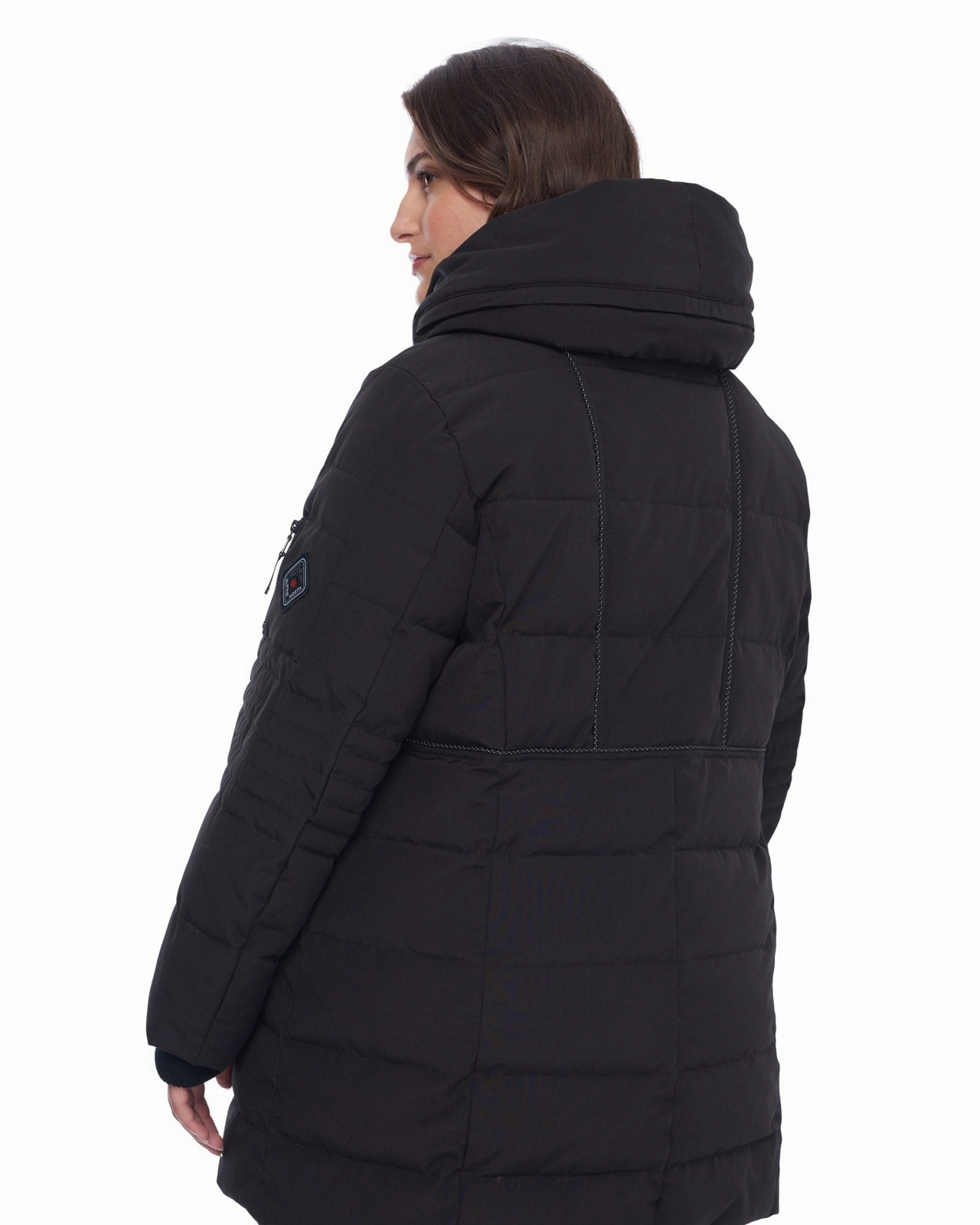 Vegan Down  Mid-Length Parka | Black Pilates Functional Warmth