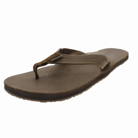 Enhanced Lateral Stability adjustable footwear Draftsmen Mens Leather Bottle Opener Sole Flip-Flops