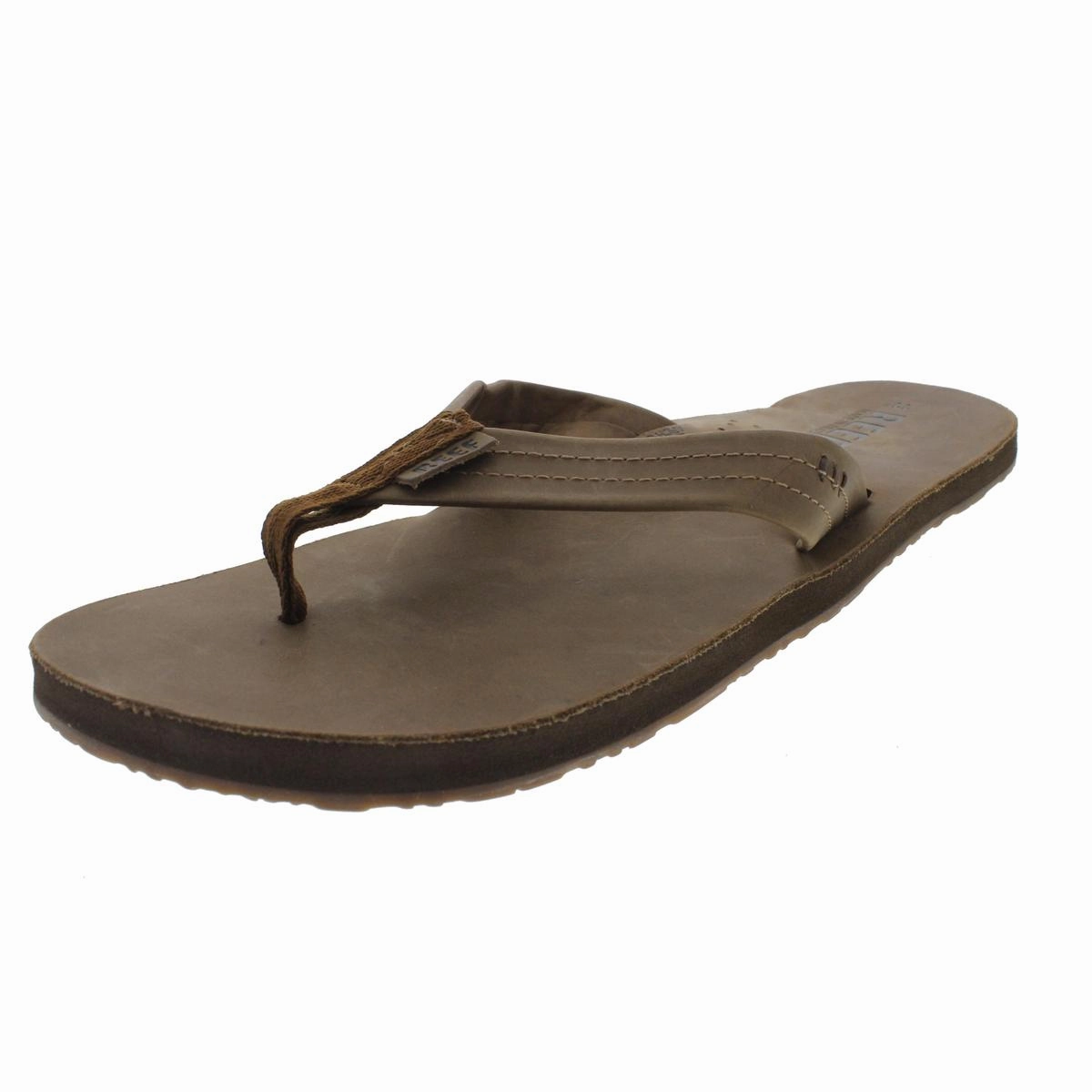 Enhanced Lateral Stability adjustable footwear Draftsmen Mens Leather Bottle Opener Sole Flip-Flops