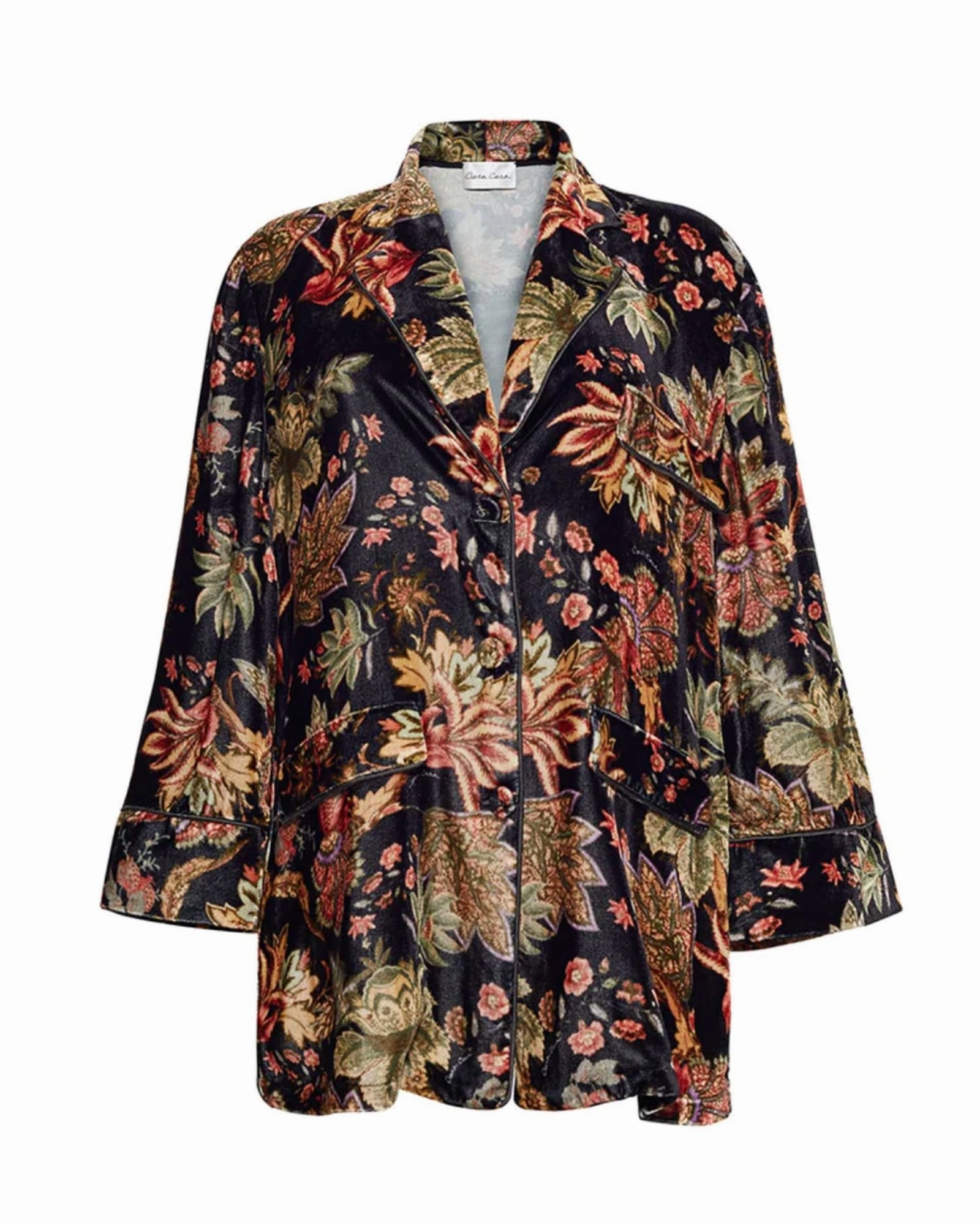 Laser Cut Perforations LowProfile Seam Design Venezia Jacket in Jacobean Black | Jacobean Black