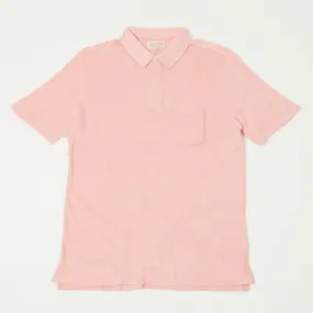 Merz b. Schwanen 'Good Basics' Plant Based Terry Polo Shirt - Peach Fit All Sizes Comfy Appearance