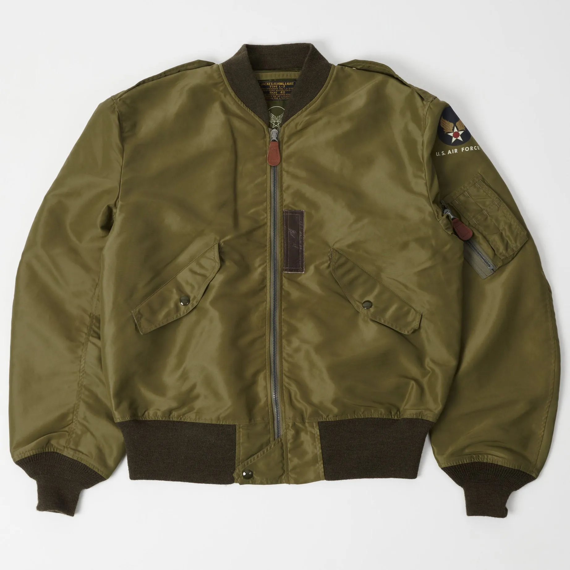 Buzz Rickson's L-2 Flight Jacket - Olive Drab HeatReflectiveLining