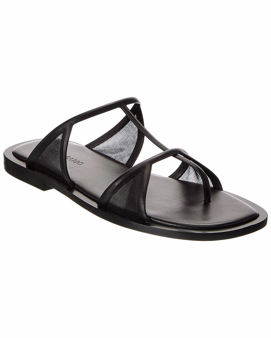 Ferragamo Gioventu Leather & Mesh Sandal Trendy And Comfortable