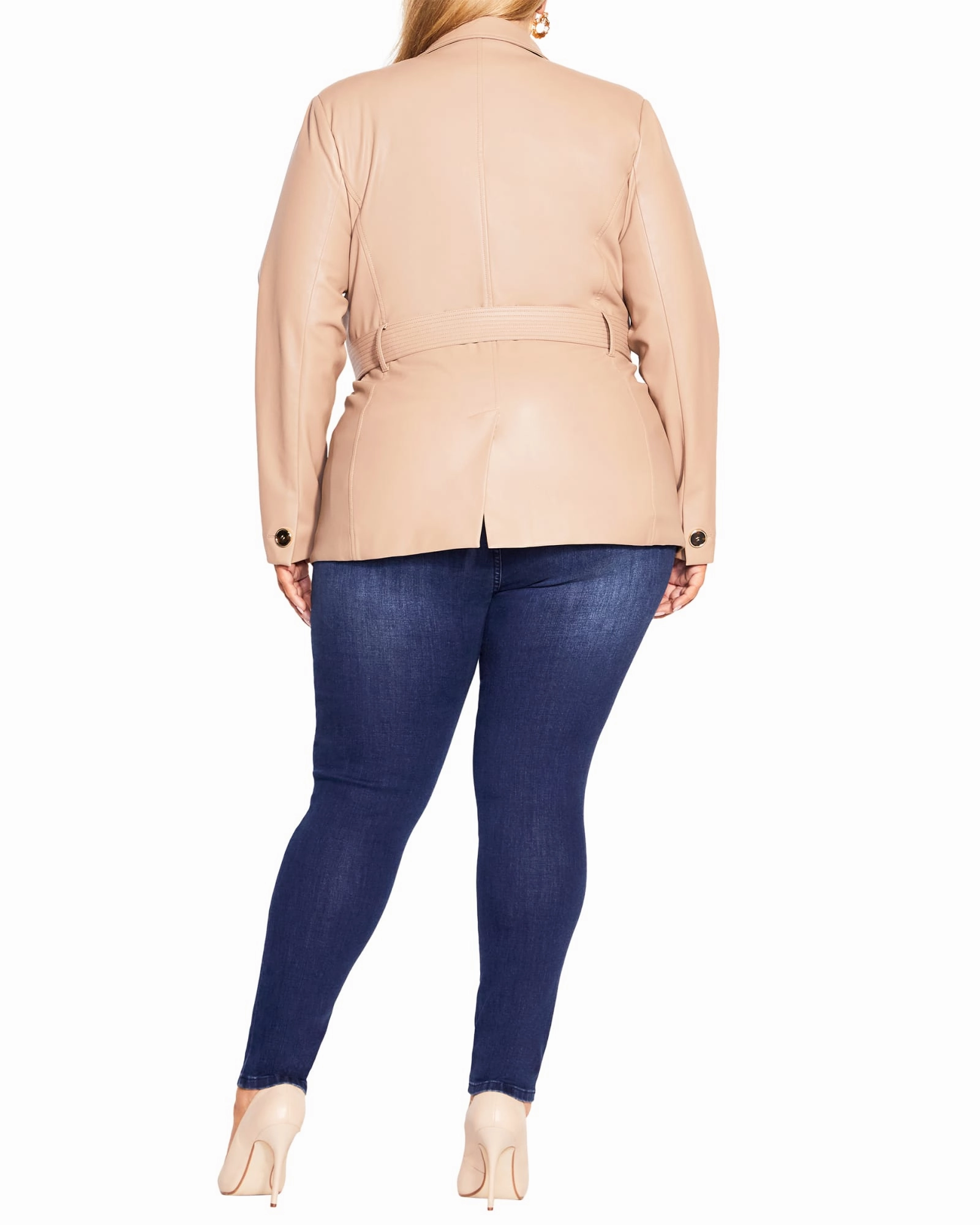 Christine Jacket | Taupe mid-length